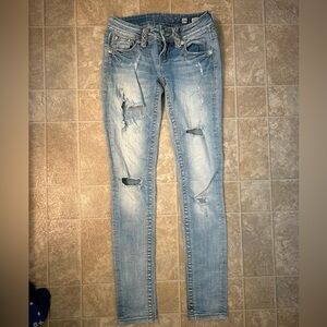 Miss Me Light Blue Distressed Skinny Jeans